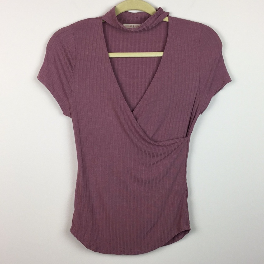 Rainbows & Cupcakes - Faux Wrap Short Sleeve Tee